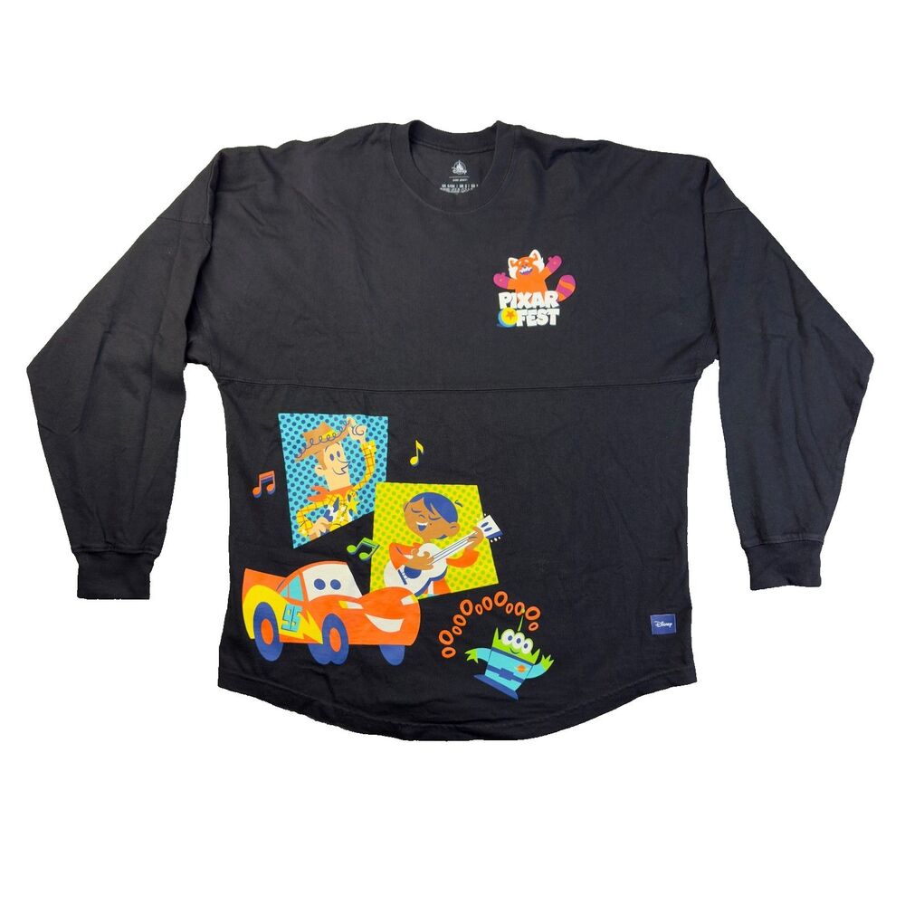 Disneyland Pixar Fest 2024 Spirit Jersey Adult Small Black Disney Parks Cotton